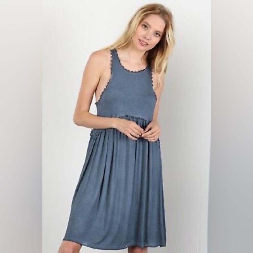 POL Dress Women's Medium Elegant Crochet Lace Bohemian Festival Romantic Flowy‎